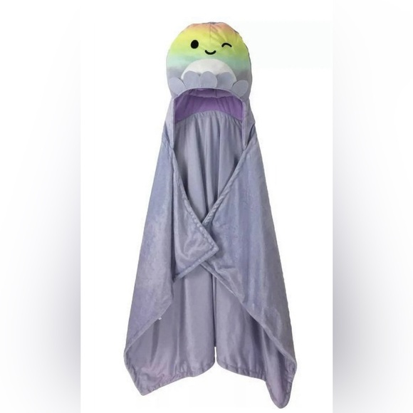 Original Squishmallows Hooded Throw Cozy Hooded Hand Pockets, Octopus Purple - Picture 1 of 3